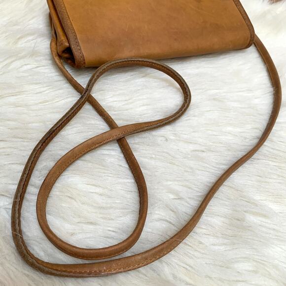 COACH Small USA Vintage Honey Brown Leather Turnlock XBody DINKY BAG #9375 - Picture 14 of 16